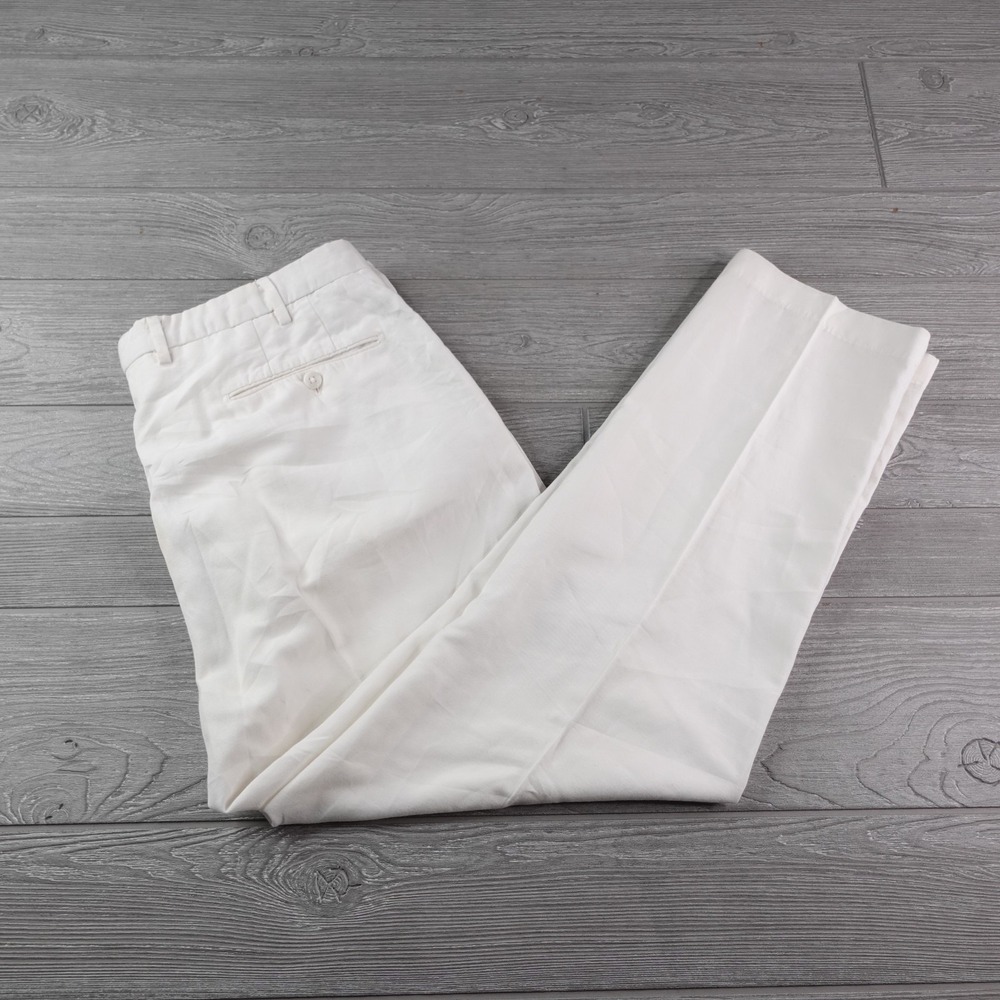 Incotex Chinolino Trousers Men's Size 38x29 Linen Blend Pleated Pants Slowear